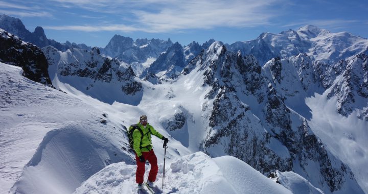 Ski mountaineering in the Aiguilles Rouges